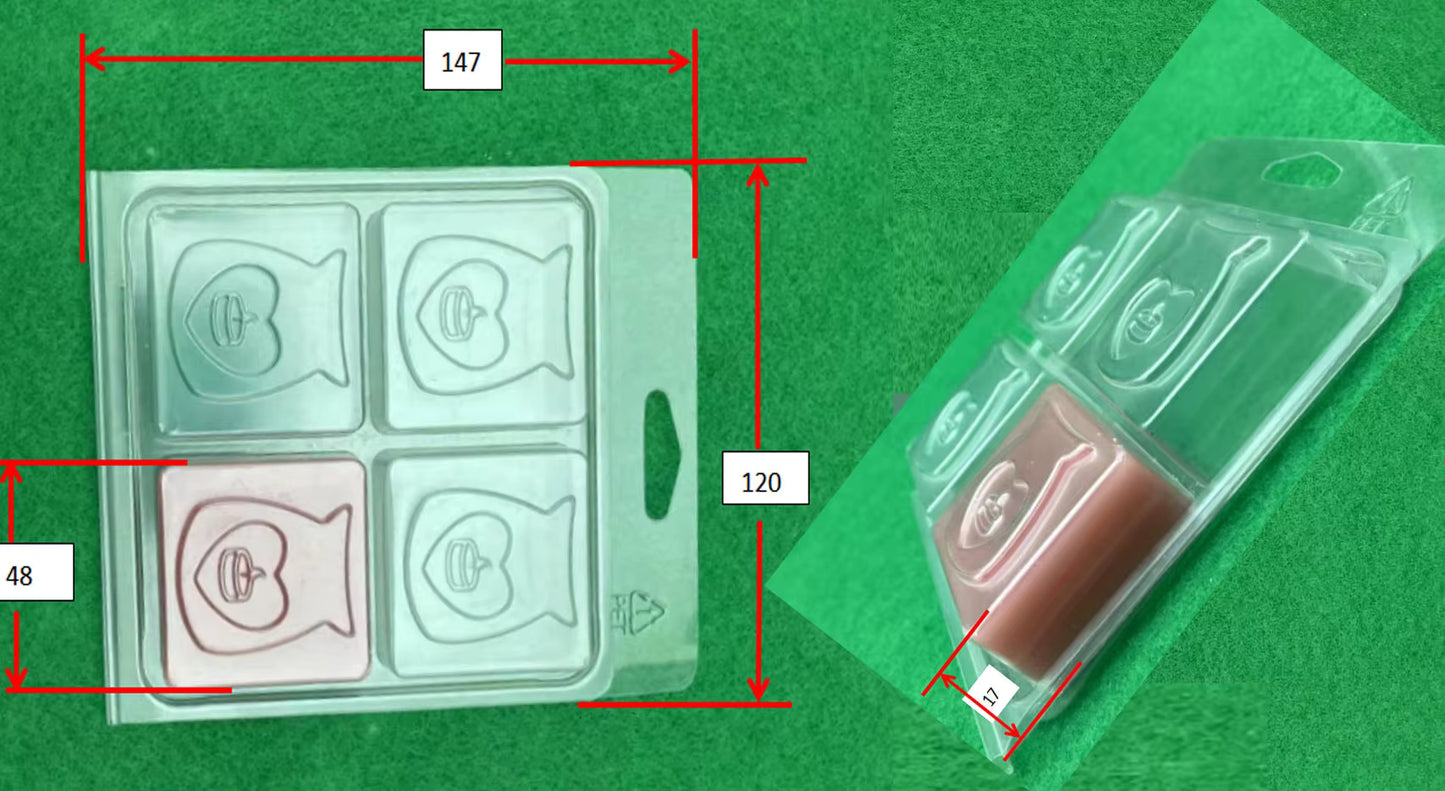 4 Cell Cavity Wax Burner Clamshell