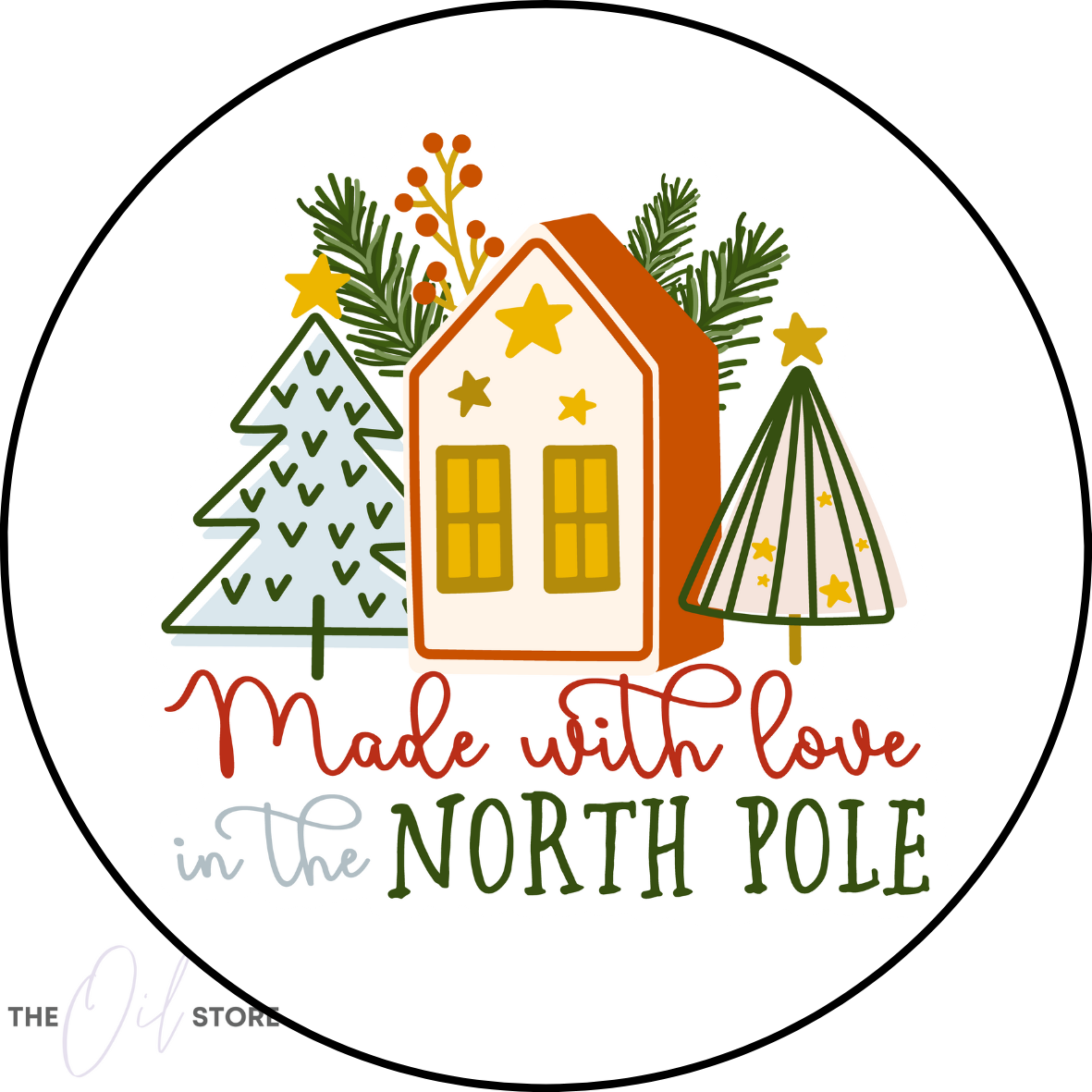 Made With Love From The North Pole Stickers