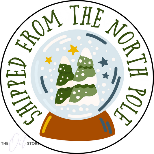 Shipped From The North Pole Stickers